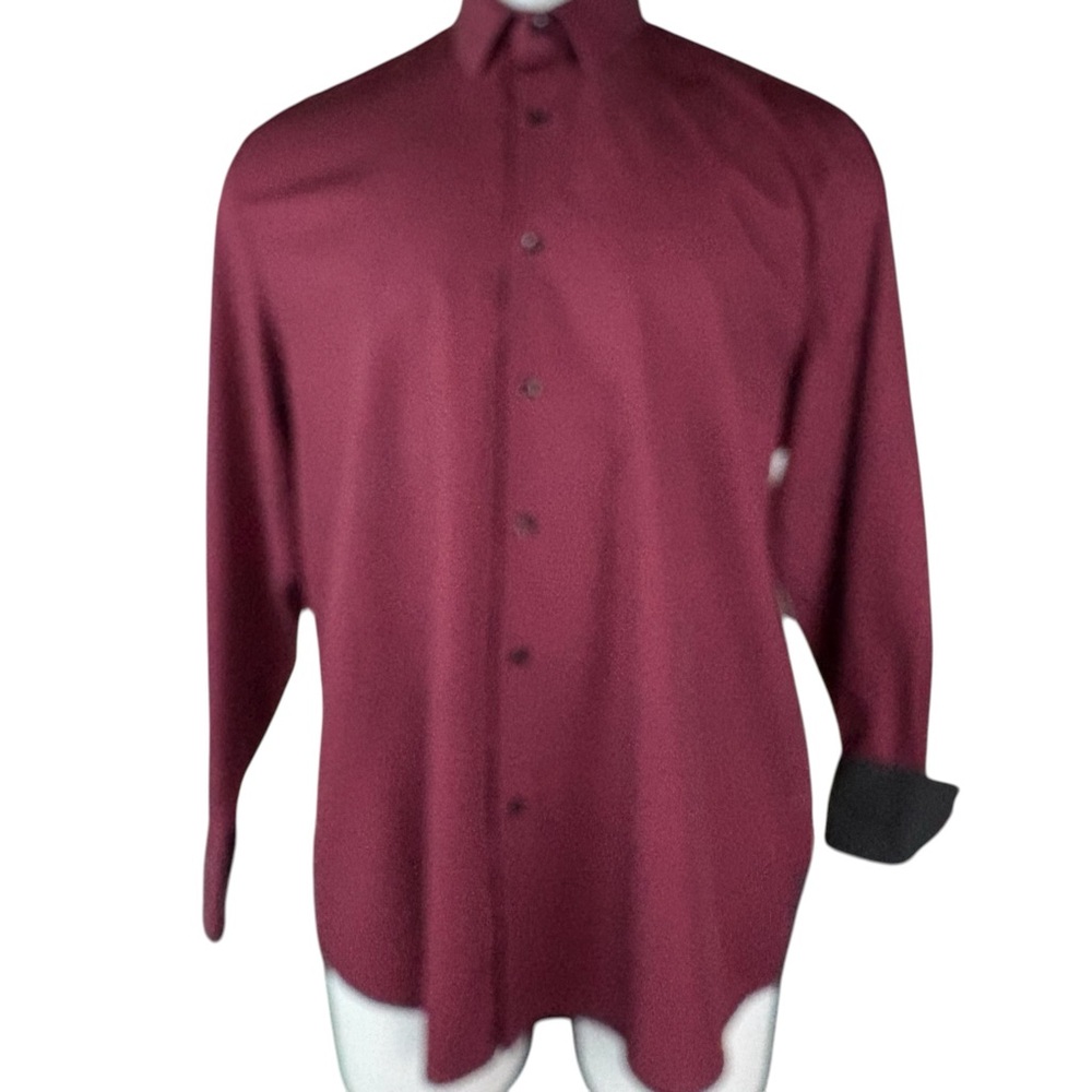 American Breed Mens XXL Geometric Print Flip Cuff Red Smart Shirt (572